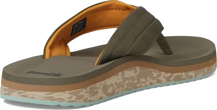 Sanuk Tiderush Men's Sandals Olive : 9 D - Medium, Faux Leather - Image 4