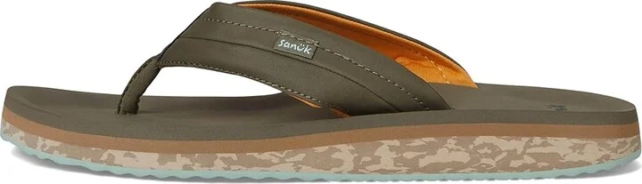 Sanuk Tiderush Men's Sandals Olive : 9 D - Medium, Faux Leather - Image 6