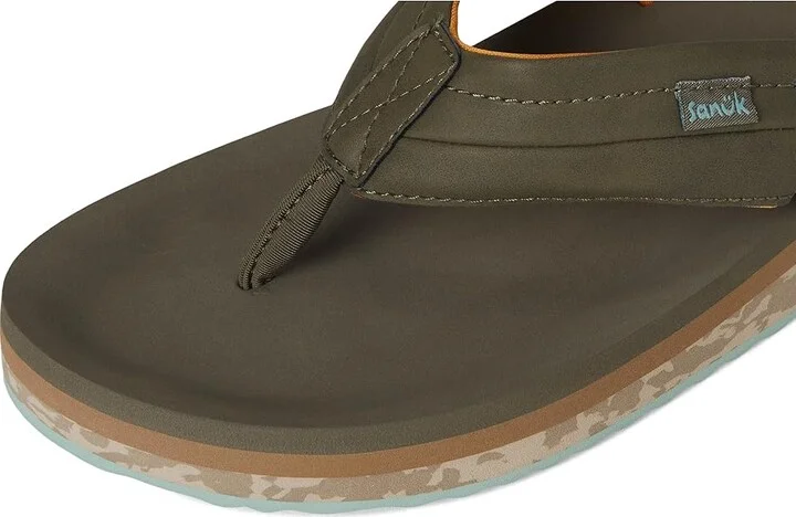 Sanuk Tiderush Men's Sandals Olive : 9 D - Medium, Faux Leather - Image 7