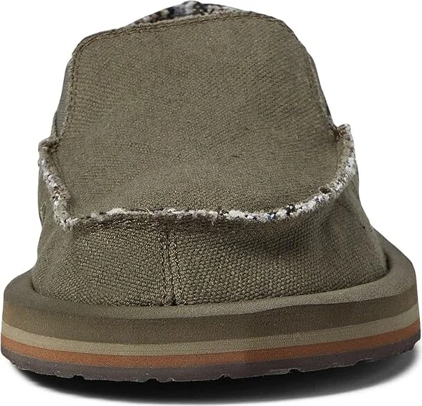 Sanuk Vagabond Sidewalk Surfer ST Hemp Men's Shoes Army : 11 D - Medium, Textile - Image 5