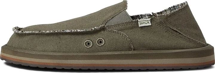 Sanuk Vagabond Sidewalk Surfer ST Hemp Men's Shoes Army : 11 D - Medium, Textile - Image 6