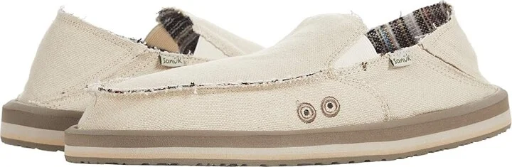 Sanuk Vagabond Sidewalk Surfer ST Hemp Men's Shoes Natural : 7 D - Medium, Textile