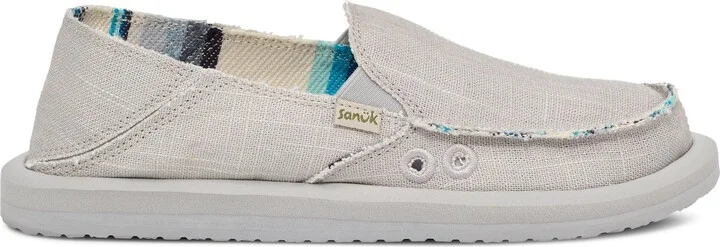 Sanuk Womens Donna Hemp Loafers | Womens Shoes | Slip On Shoes for Women | Women's Slip-on Loafers | Memory Foam Footbed