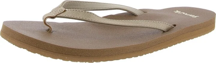 Sanuk Women's Yoga Joy Shimmer Metallic Flip-Flop
