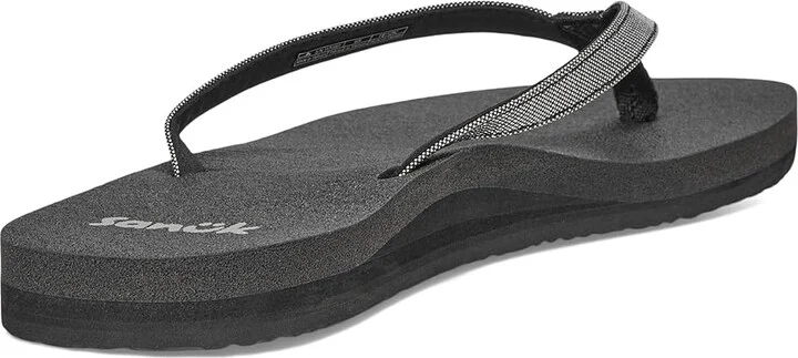 Sanuk Yoga Joy Ii Bling Women's Wedge Shoes Silver : 11 B - Medium, Synthetic - Image 4