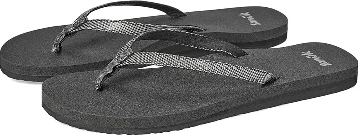 Sanuk Yoga Joy Ii Bling Women's Wedge Shoes Silver : 11 B - Medium, Synthetic
