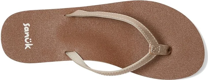 Sanuk Yoga Joy II Shimmer Women's Sandals Champagne : 11 B - Medium, Rubber - Image 2