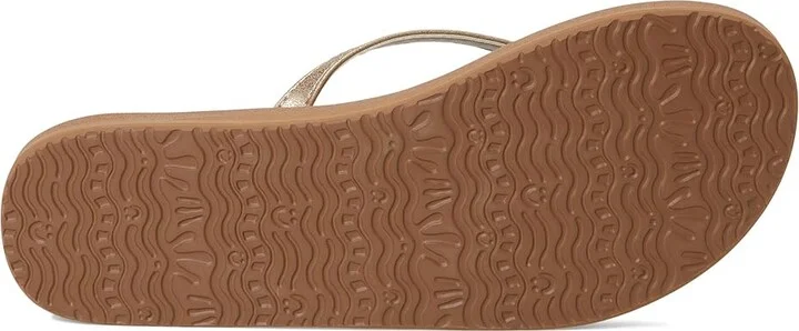 Sanuk Yoga Joy II Shimmer Women's Sandals Champagne : 11 B - Medium, Rubber - Image 3