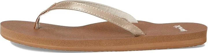 Sanuk Yoga Joy II Shimmer Women's Sandals Champagne : 11 B - Medium, Rubber - Image 6