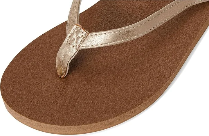 Sanuk Yoga Joy II Shimmer Women's Sandals Champagne : 11 B - Medium, Rubber - Image 7