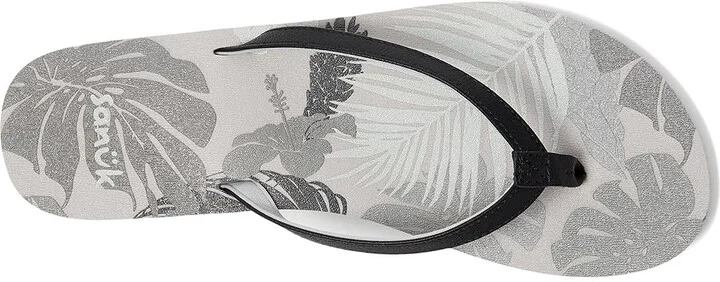 Sanuk Yoga Joy II Tropics Women's Sandals Black : 5 B - Medium, Leather/Rubber - Image 2
