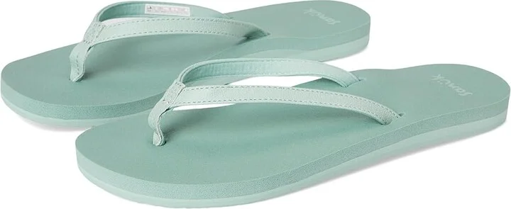 Sanuk Yoga Joy II Women's Sandals Aqua Foam : 5 B - Medium, Leather/Rubber