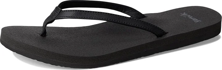 Sanuk Yoga Joy II Women's Sandals Black : 9 B - Medium, Leather/Rubber - Image 5