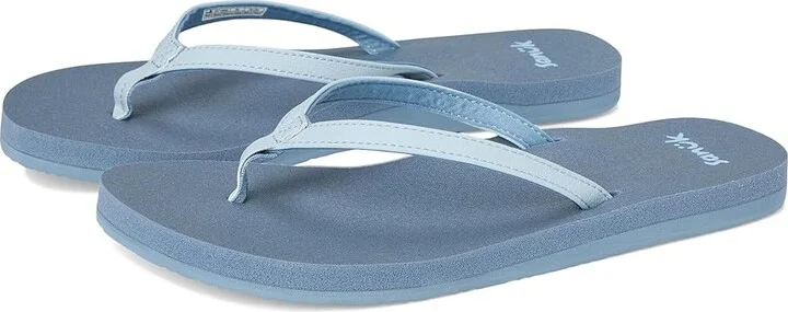 Sanuk Yoga Joy II Women's Sandals Blue Denim : 10 B - Medium, Leather/Rubber