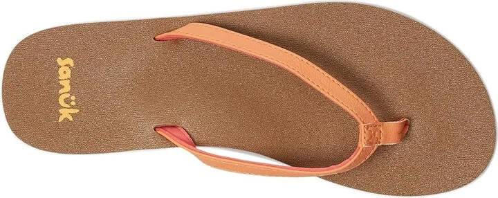 Sanuk Yoga Joy II Women's Sandals Papaya : 9 B - Medium, Leather/Rubber - Image 2