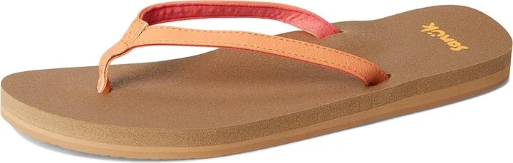 Sanuk Yoga Joy II Women's Sandals Papaya : 9 B - Medium, Leather/Rubber - Image 5