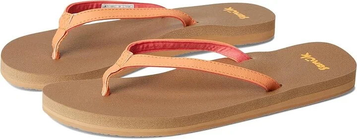 Sanuk Yoga Joy II Women's Sandals Papaya : 9 B - Medium, Leather/Rubber
