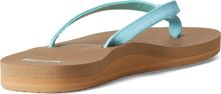 Sanuk Yoga Joy II Women's Sandals Sky Blue : 8 B - Medium, Leather/Rubber - Image 4