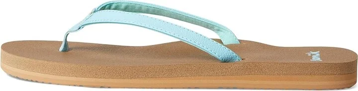 Sanuk Yoga Joy II Women's Sandals Sky Blue : 8 B - Medium, Leather/Rubber - Image 6