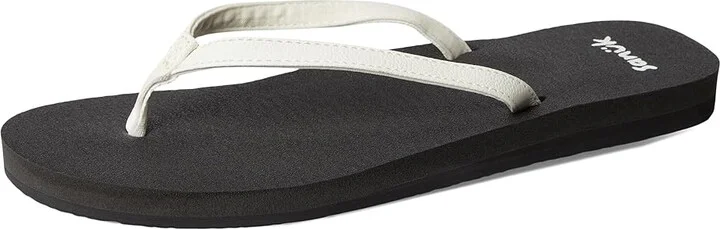 Sanuk Yoga Joy II Women's Sandals White/Black : 5 B - Medium, Leather/Rubber - Image 5