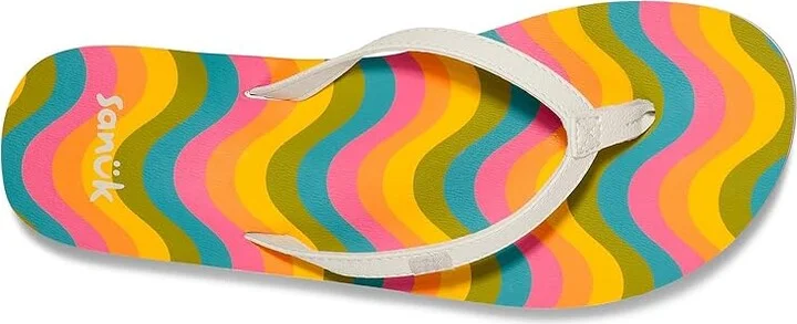 Sanuk Yoga Joy Rainbow Women's Shoes Rainbow : 5 B - Medium, Leather/Synthetic - Image 2