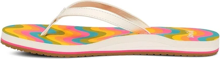 Sanuk Yoga Joy Rainbow Women's Shoes Rainbow : 5 B - Medium, Leather/Synthetic - Image 5