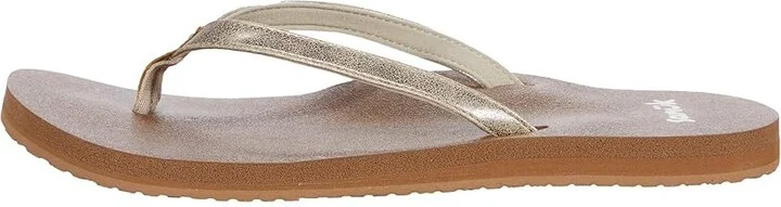 Sanuk Yoga Joy Shimmer Metallic Women's Shoes Champagne : 5 B - Medium, Synthetic - Image 6