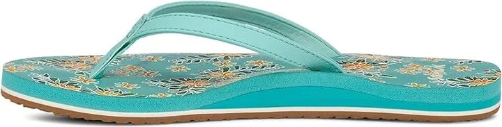 Sanuk Yoga Joy Vintage Floral Women's Shoes Aqua Splash : 11 B - Medium, Leather/Synthetic - Image 5