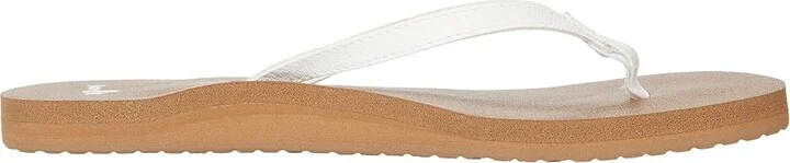 Sanuk Yoga Joy Women's Sandals White/Tan : 5 B - Medium, Synthetic/Textile - Image 7