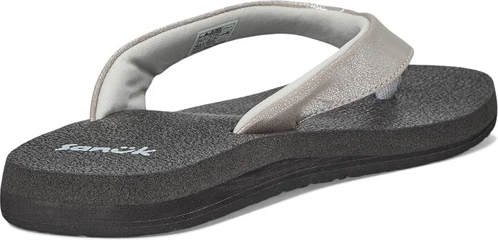 Sanuk Yoga Mat II Metallic Women's Sandals Silver : 10 B - Medium - Image 4