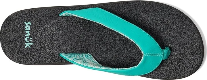 Sanuk Yoga Mat II Women's Sandals Aqua Green : 11 B - Medium, Faux Leather - Image 2