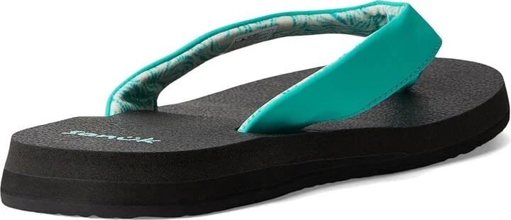Sanuk Yoga Mat II Women's Sandals Aqua Green : 11 B - Medium, Faux Leather - Image 4