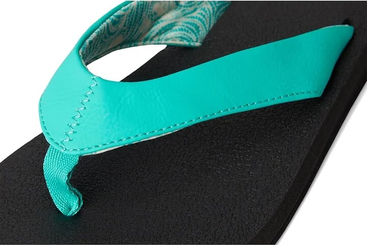 Sanuk Yoga Mat II Women's Sandals Aqua Green : 11 B - Medium, Faux Leather - Image 7