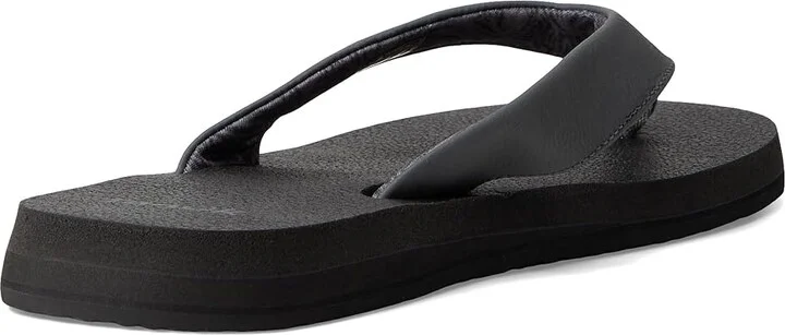 Sanuk Yoga Mat II Women's Sandals Charcoal : 10 B - Medium, Faux Leather - Image 4