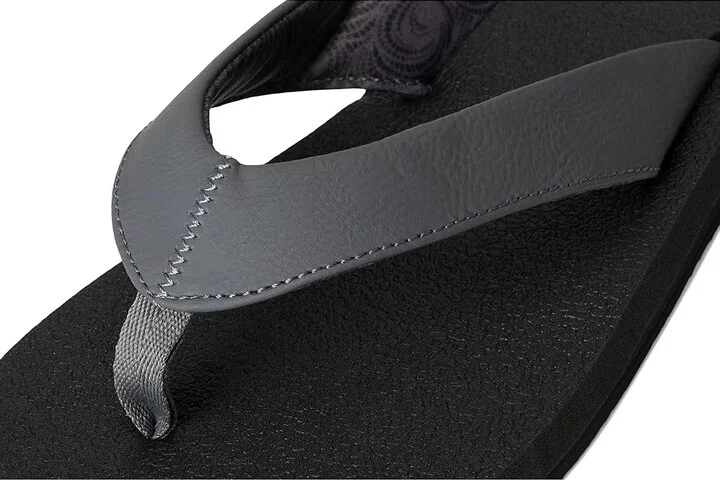Sanuk Yoga Mat II Women's Sandals Charcoal : 10 B - Medium, Faux Leather - Image 7