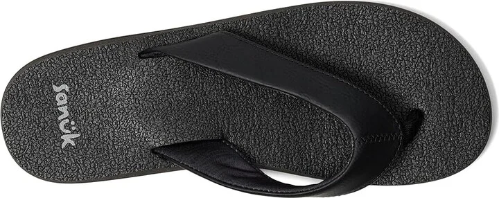 Sanuk Yoga Mat II Women's Sandals Ebony : 10 B - Medium, Faux Leather - Image 2