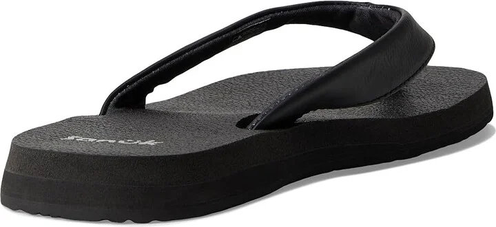 Sanuk Yoga Mat II Women's Sandals Ebony : 10 B - Medium, Faux Leather - Image 4