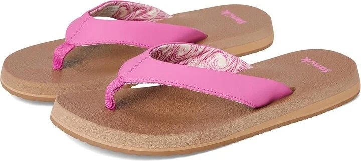 Sanuk Yoga Mat II Women's Sandals Phlox Pink : 10 B - Medium, Faux Leather