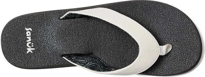 Sanuk Yoga Mat II Women's Sandals White/Black : 9 B - Medium, Faux Leather - Image 2