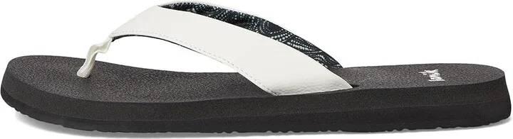 Sanuk Yoga Mat II Women's Sandals White/Black : 9 B - Medium, Faux Leather - Image 6