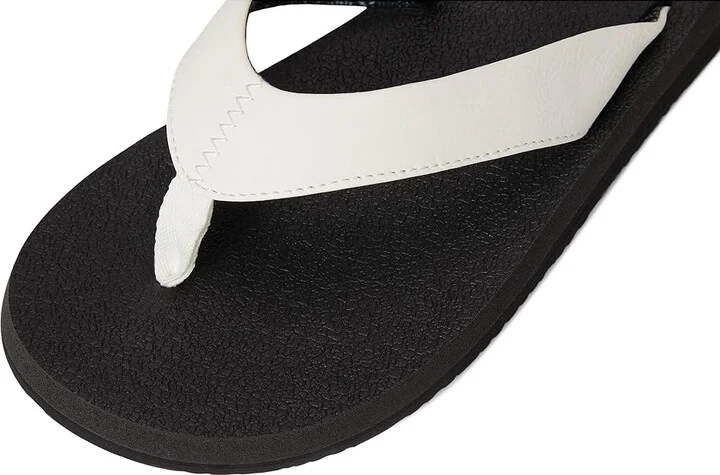Sanuk Yoga Mat II Women's Sandals White/Black : 9 B - Medium, Faux Leather - Image 7