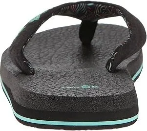 Sanuk Yoga Paradise 2 Women's Sandals Black Paradise Palms : 5 B - Medium, Textile - Image 5
