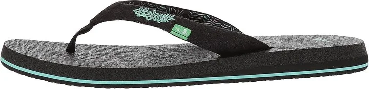 Sanuk Yoga Paradise 2 Women's Sandals Black Paradise Palms : 5 B - Medium, Textile - Image 7