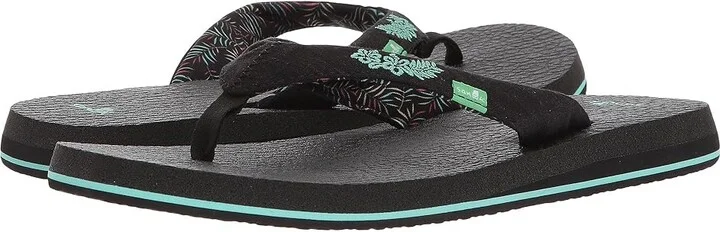 Sanuk Yoga Paradise 2 Women's Sandals Black Paradise Palms : 5 B - Medium, Textile