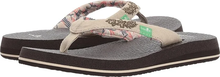 Sanuk Yoga Paradise 2 Women's Sandals Natural Paradise Palms : 11 B - Medium, Textile