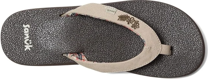 Sanuk Yoga Paradise II Women's Sandals Natural Paradise Palms : 9 B - Medium, Synthetic - Image 2