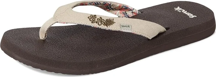 Sanuk Yoga Paradise II Women's Sandals Natural Paradise Palms : 9 B - Medium, Synthetic - Image 5