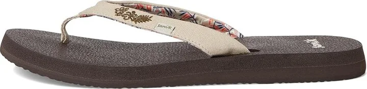 Sanuk Yoga Paradise II Women's Sandals Natural Paradise Palms : 9 B - Medium, Synthetic - Image 6