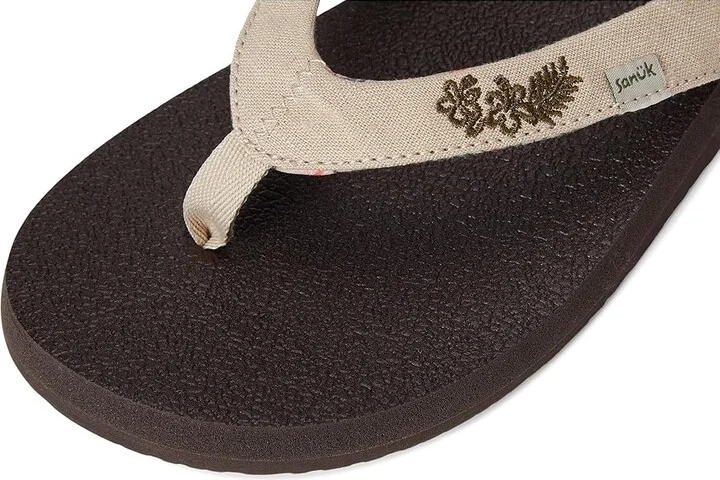 Sanuk Yoga Paradise II Women's Sandals Natural Paradise Palms : 9 B - Medium, Synthetic - Image 7