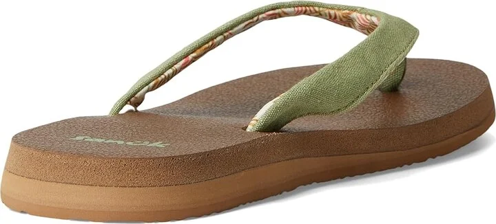 Sanuk Yoga Paradise II Women's Sandals Sage Paradise Palms : 8 B - Medium, Synthetic - Image 4